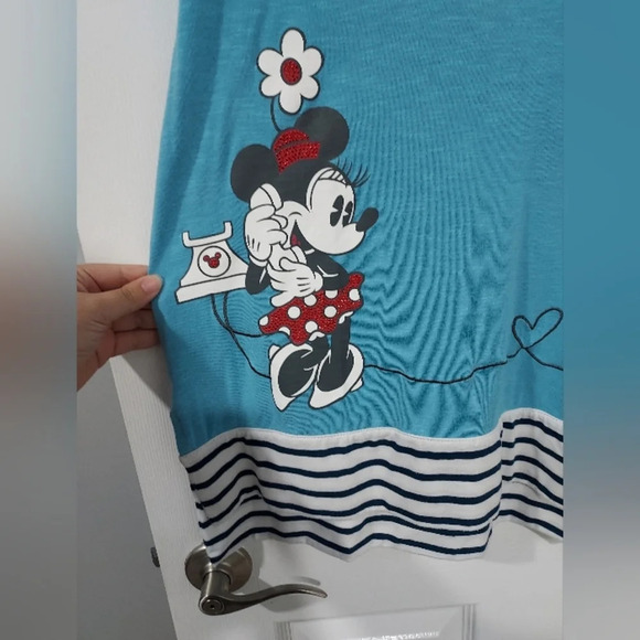Disney Parks Minnie and Mickey Mouse On the Phone Short Sleeve Shirt Size XL - Picture 4 of 11